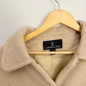 London Fog Cream Wool Collar Coat